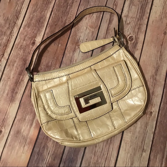 Guess Handbags - Guess Women’s Purse Cream with Crocodile pattern